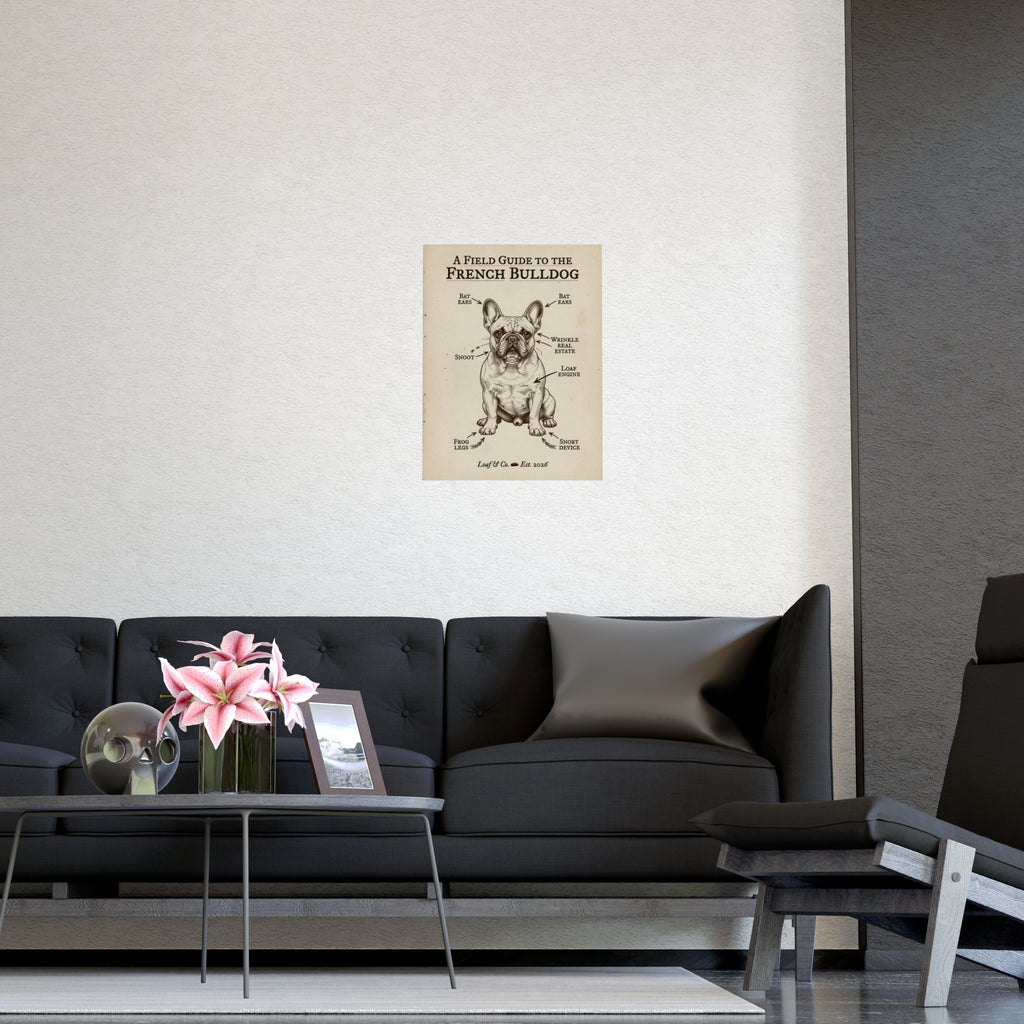 A Field Guide to the French Bulldog — Matte Poster
