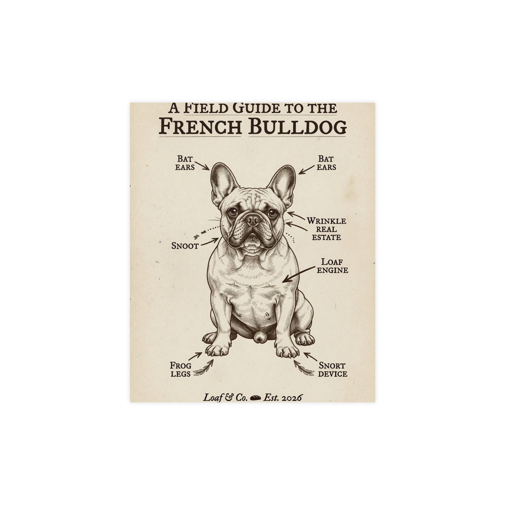 A Field Guide to the French Bulldog — Matte Poster