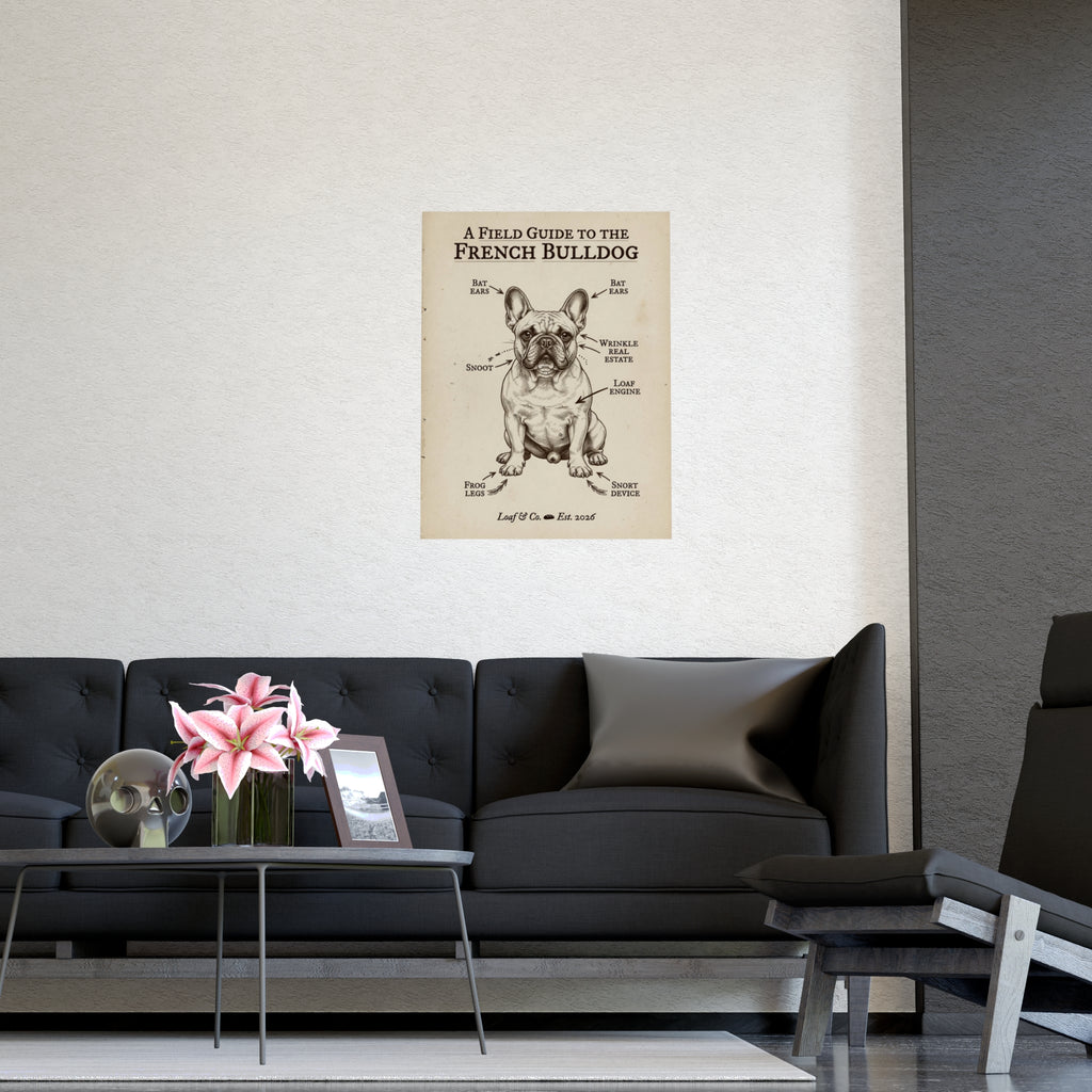 A Field Guide to the French Bulldog — Matte Poster