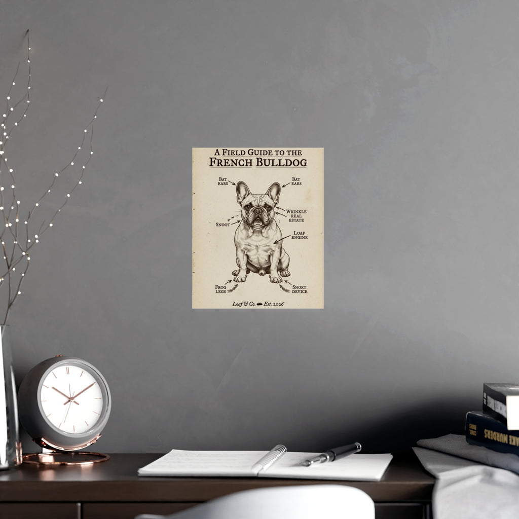 A Field Guide to the French Bulldog — Matte Poster