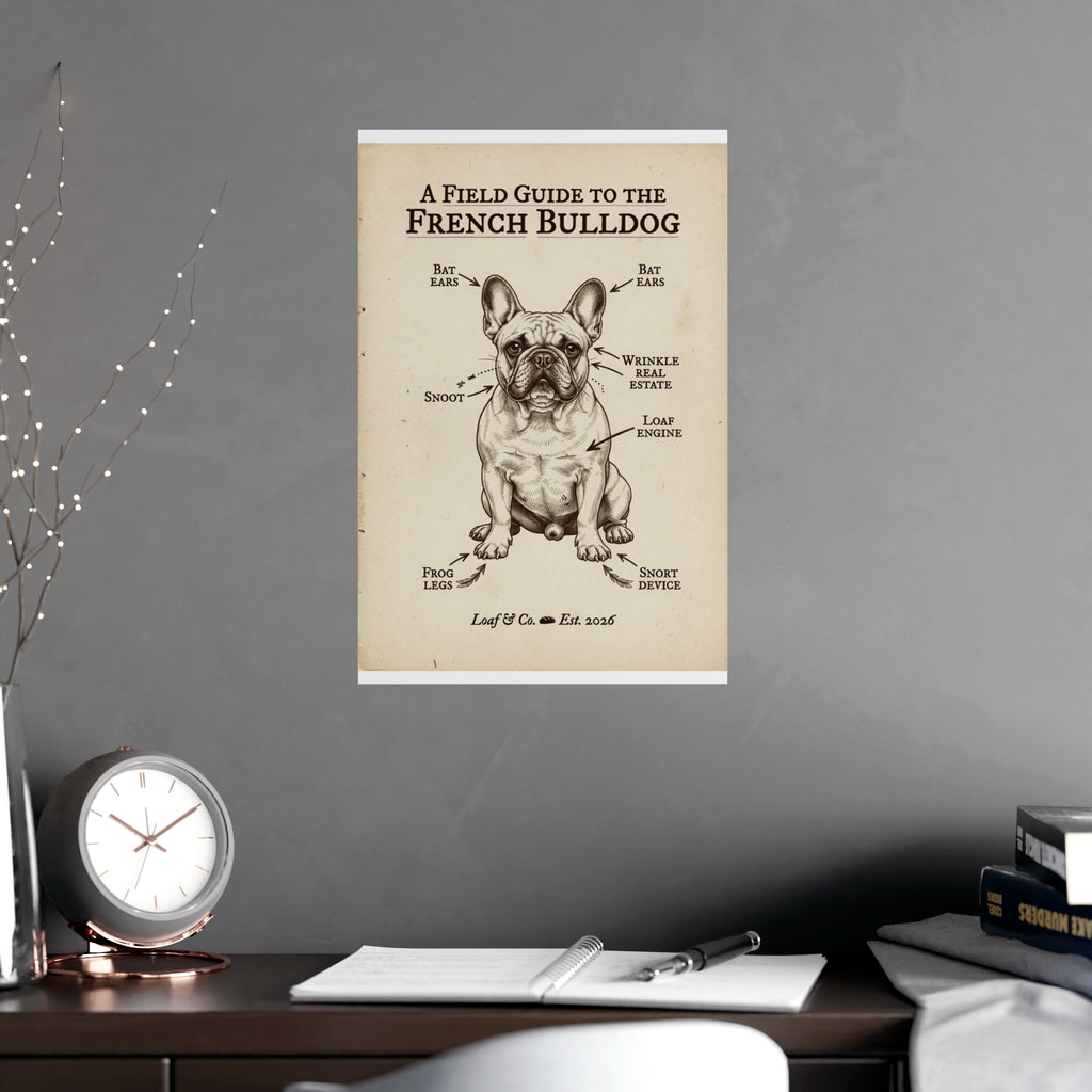 A Field Guide to the French Bulldog — Matte Poster